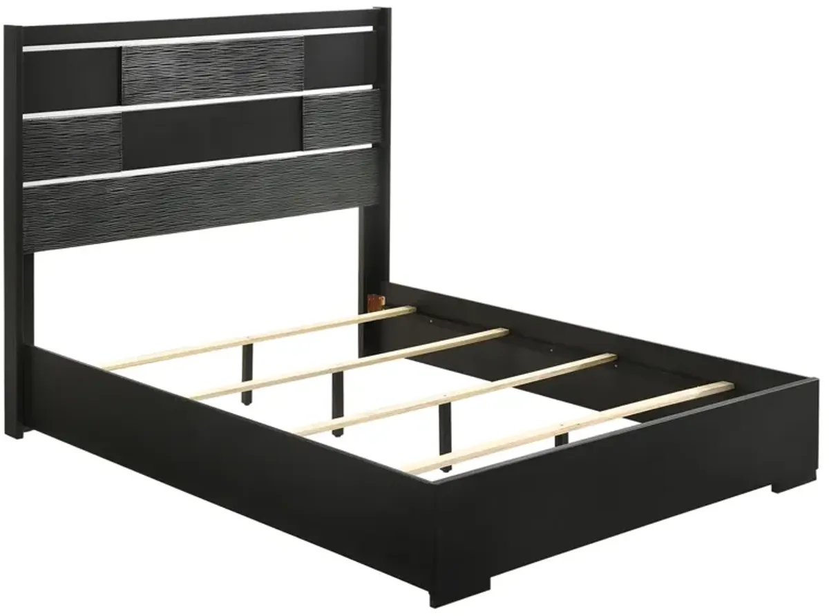 Coaster Blacktoft Wood Queen Panel Bed Black