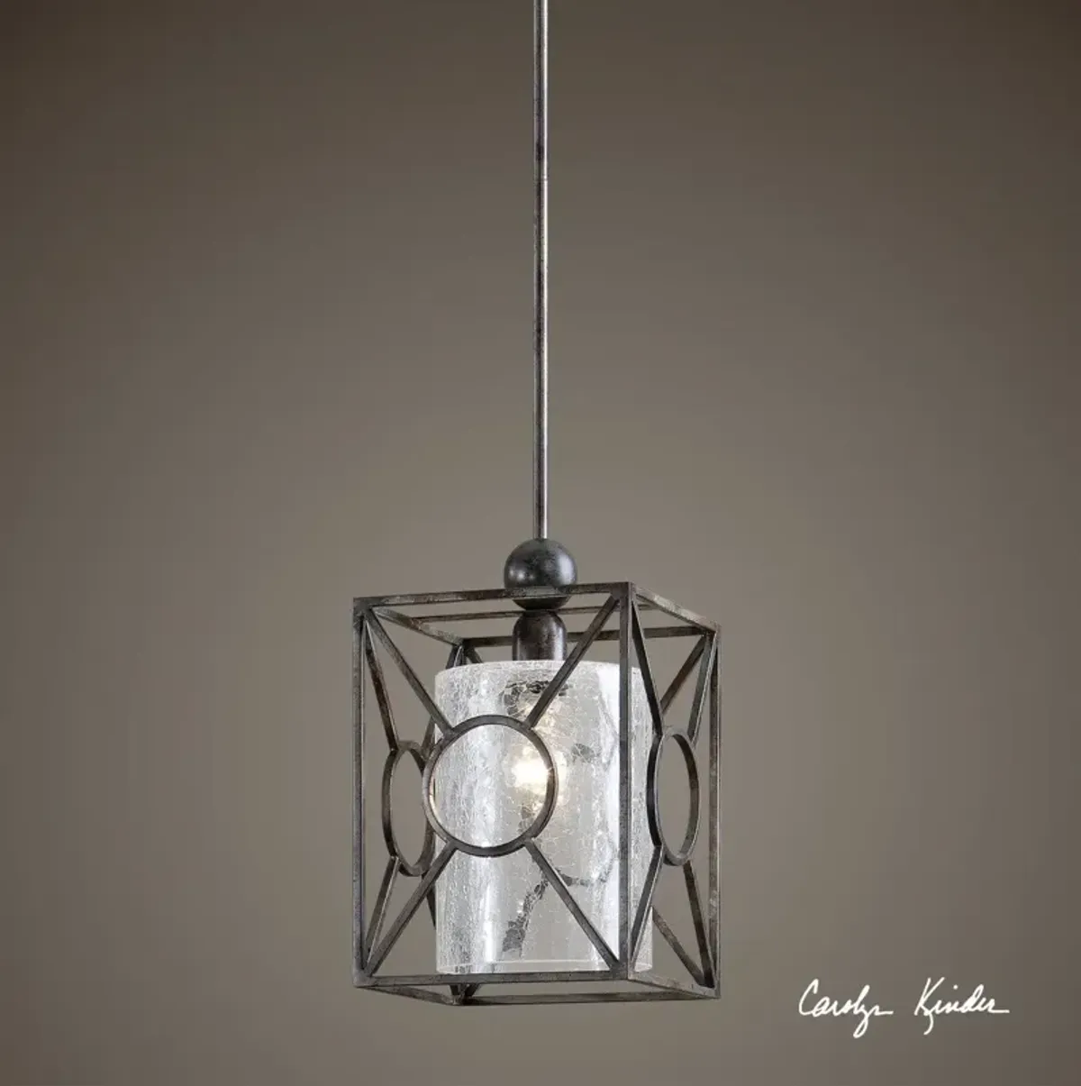 Uttermost Arbela Rust Black 1-Light Mini Pendant