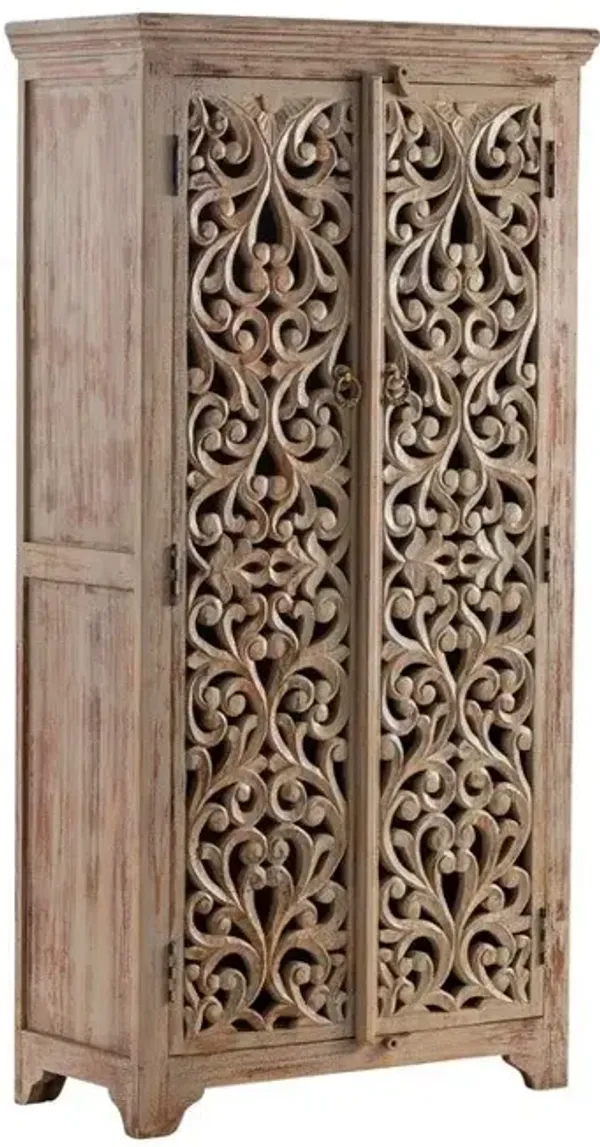 Crestview Bengal Manor Mango Wood Tall Cabinet