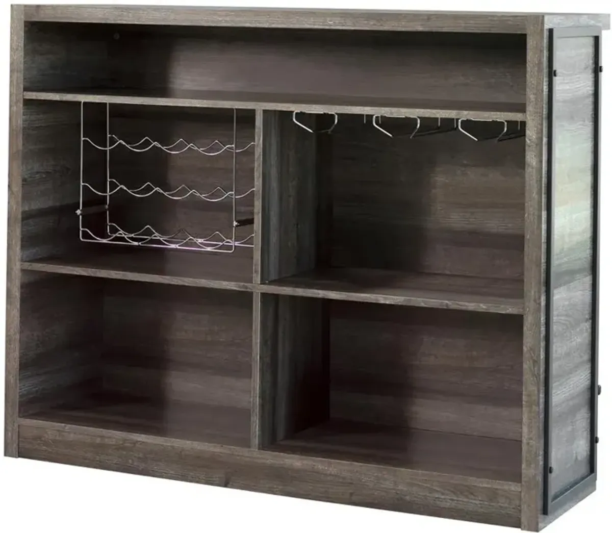 Coaster Joe 5-Shelf Composite Wood Home Bar Wine Cabinet Aged Oak
