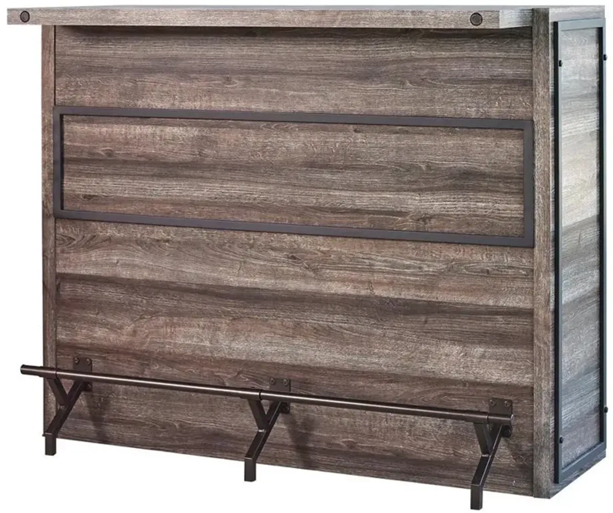 Coaster Joe 5-Shelf Composite Wood Home Bar Wine Cabinet Aged Oak