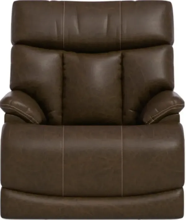 Flexsteel Clive Brown Power Recliner with Power Headrest