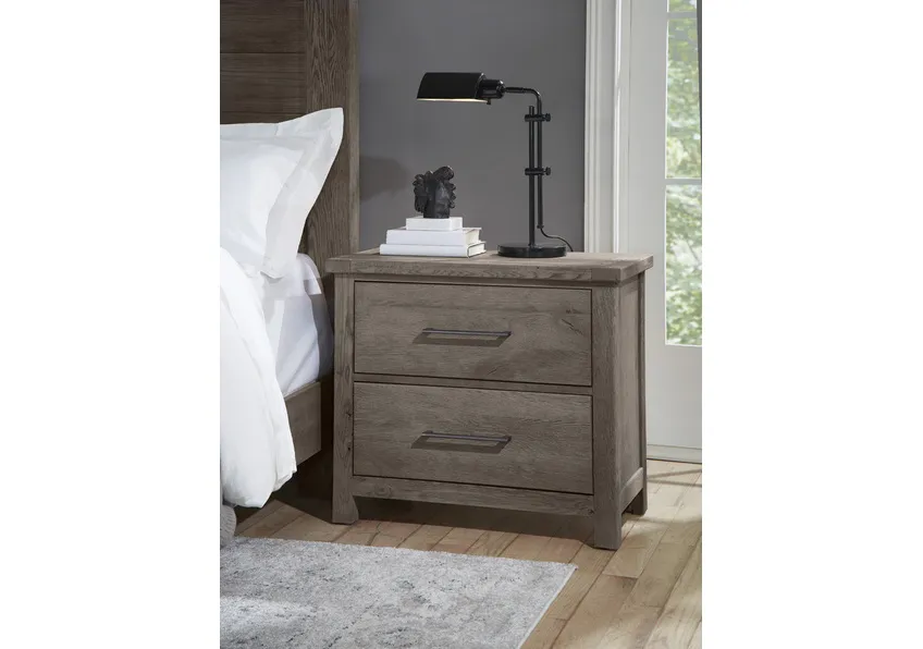 2 DRAWER NIGHTSTAND - MYSTIC GREY