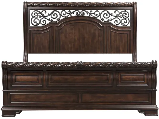 KING CALIFORNIA SLEIGH BED DRESSER & MIRROR - ARBOR PLACE