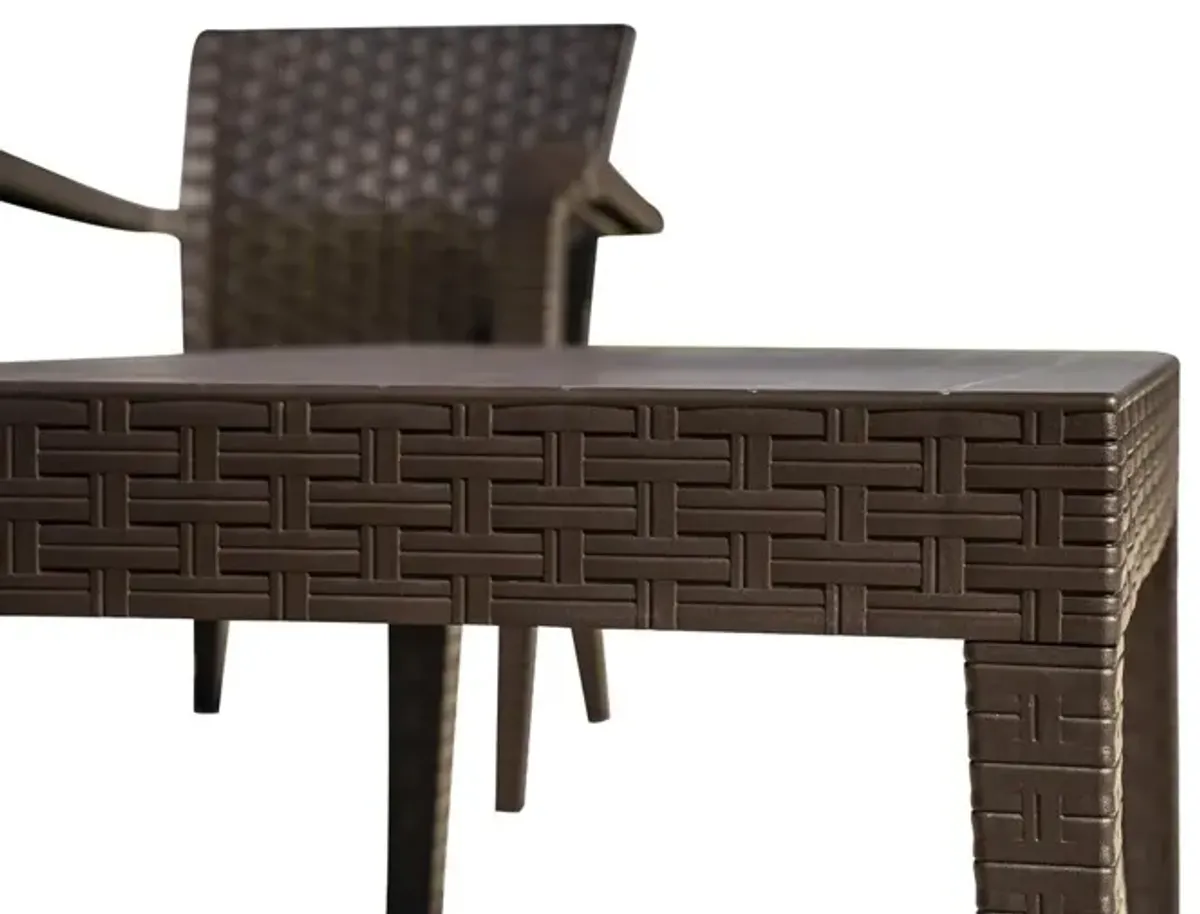 Rainbow Outdoor Alaska Coffee Table in Brown