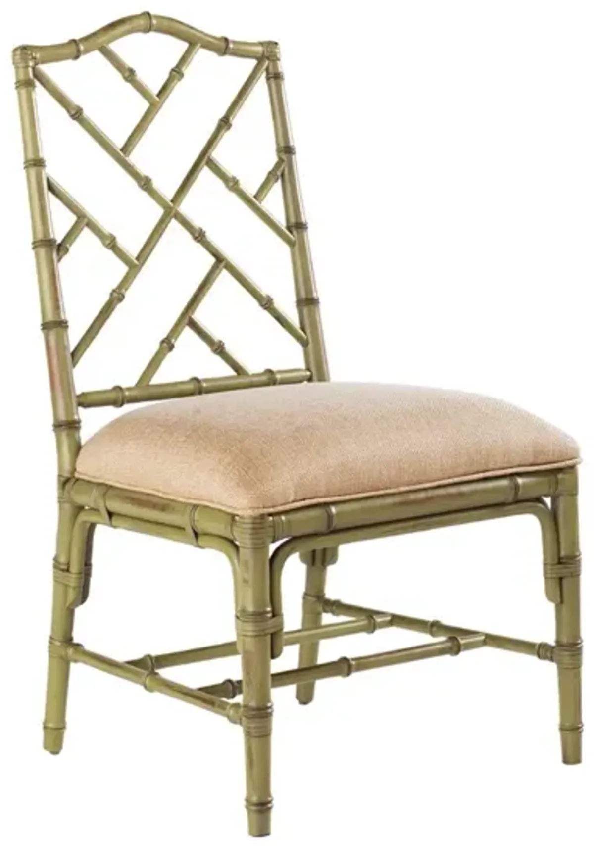 Tommy Bahama Home by Lexington Island Estate Wood Dining Side Chair Wood/Upholstered/Fabric in Green Ceylon