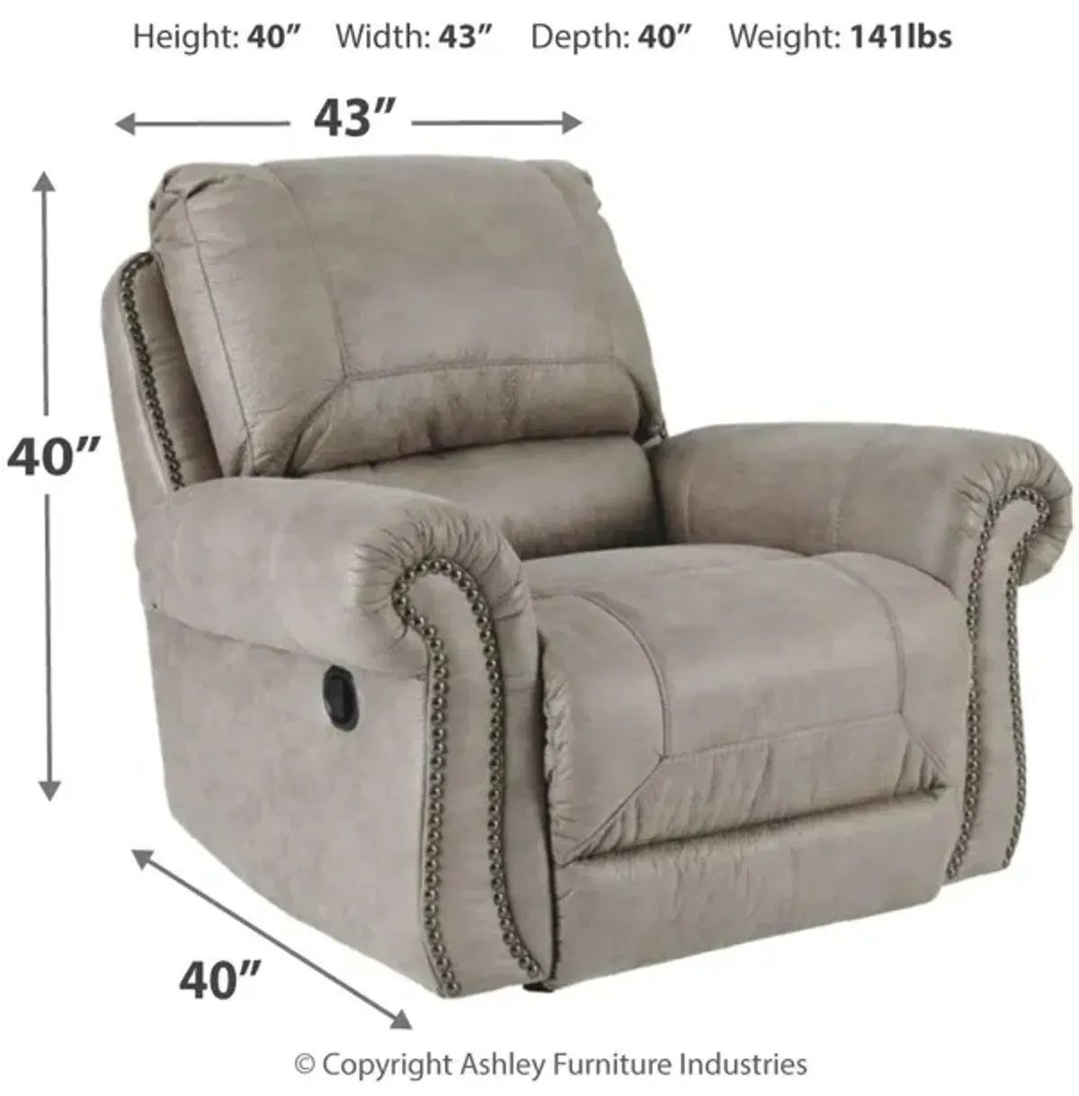 Ashley Olsberg Steel Rocker Recliner