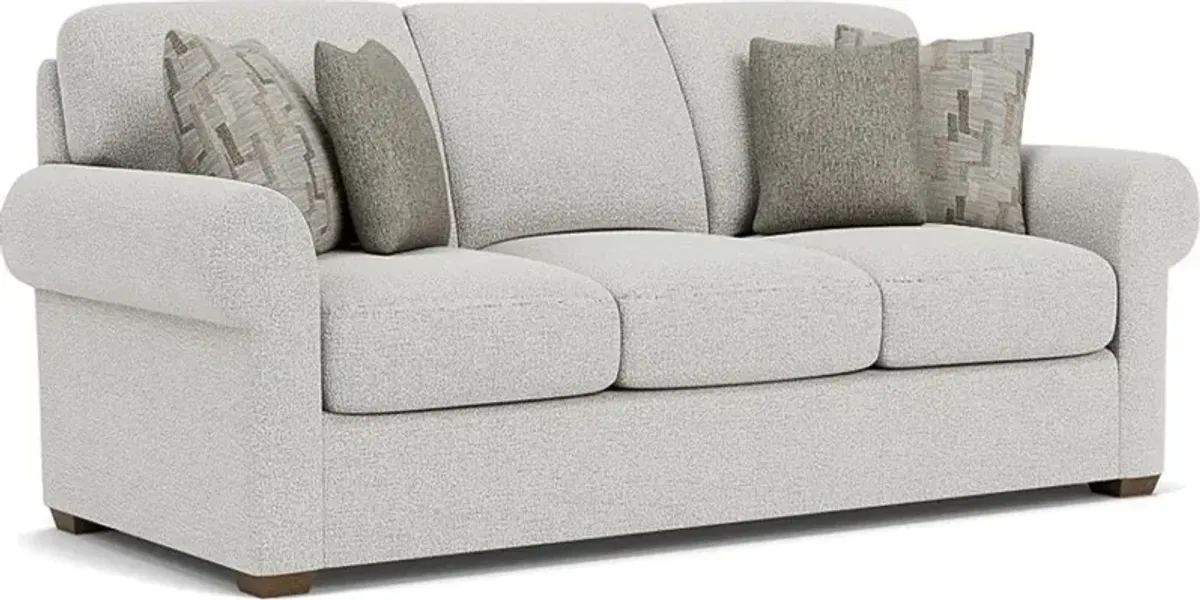 Flexsteel Randall Silver Glacier Three-Cushion Sofa