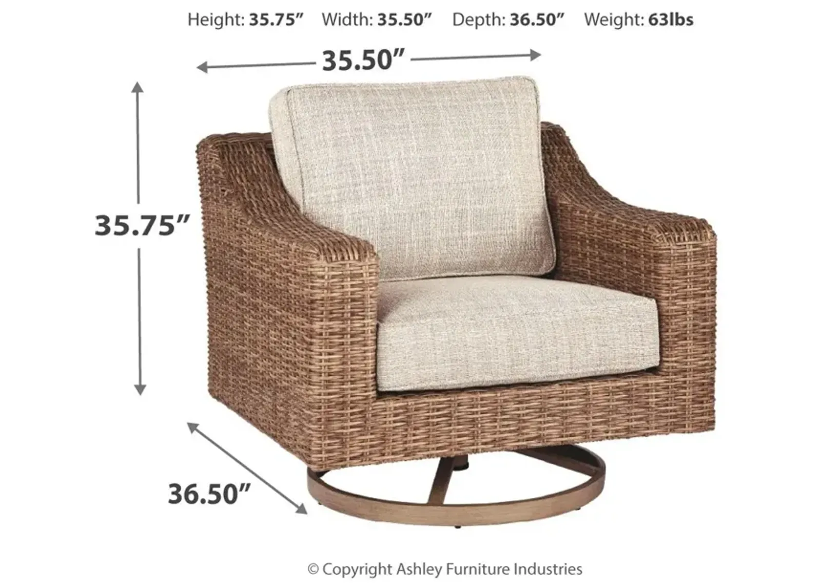 Hudson's Furniture Exclusive Beachcroft Swivel Lounge Chair