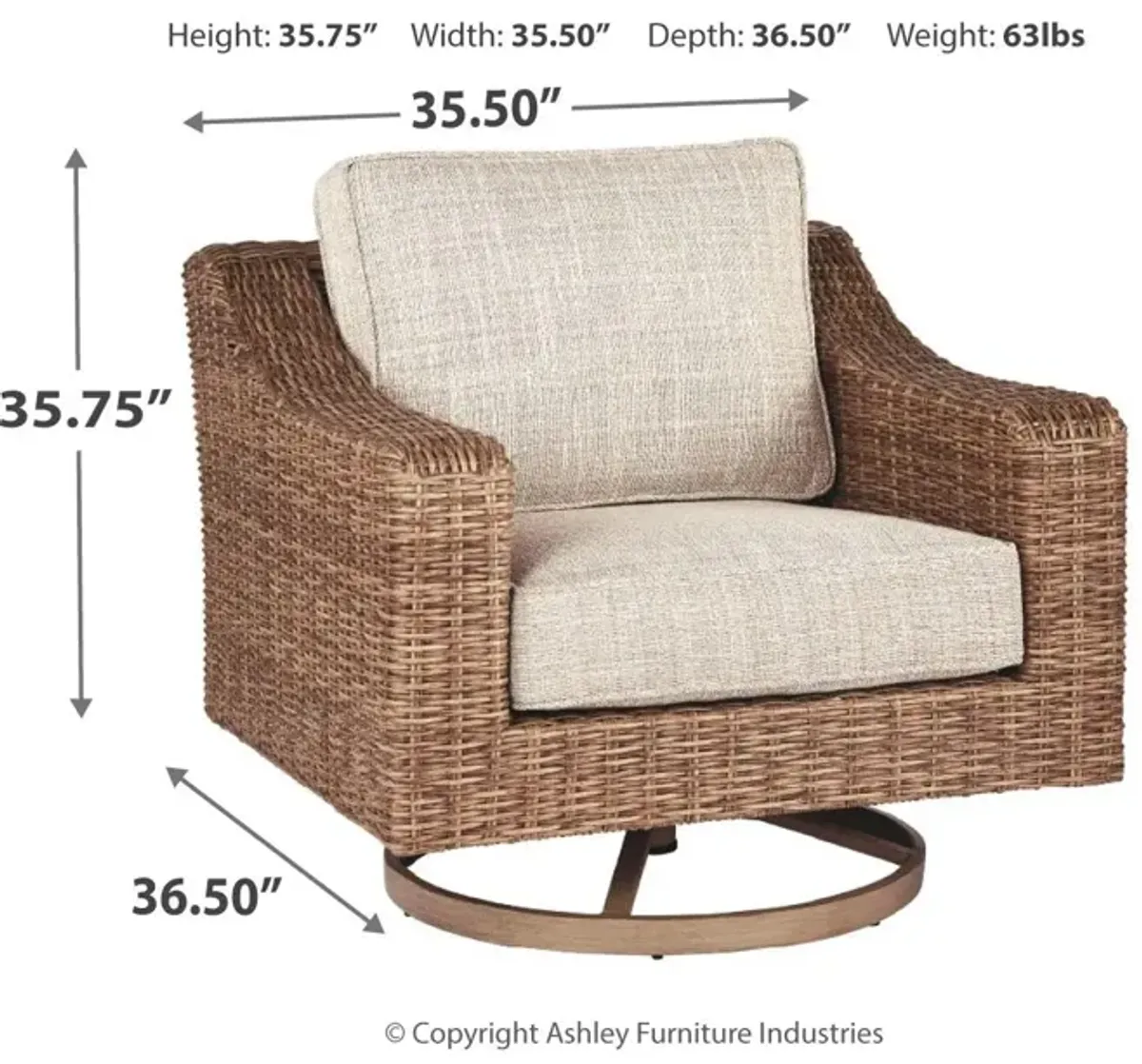 Hudson's Furniture Exclusive Beachcroft Swivel Lounge Chair