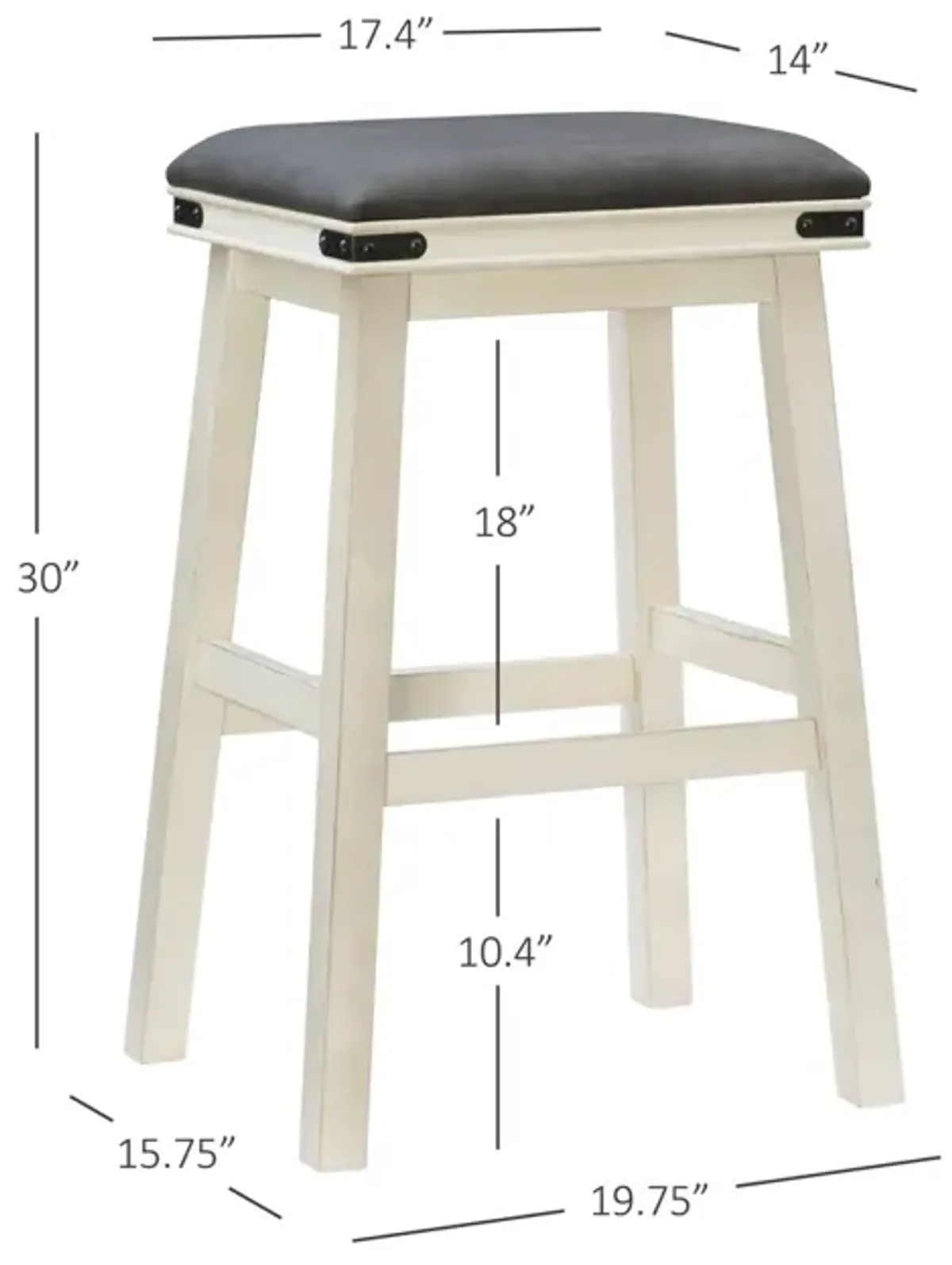 SERRANO BAR STOOL - WHITE