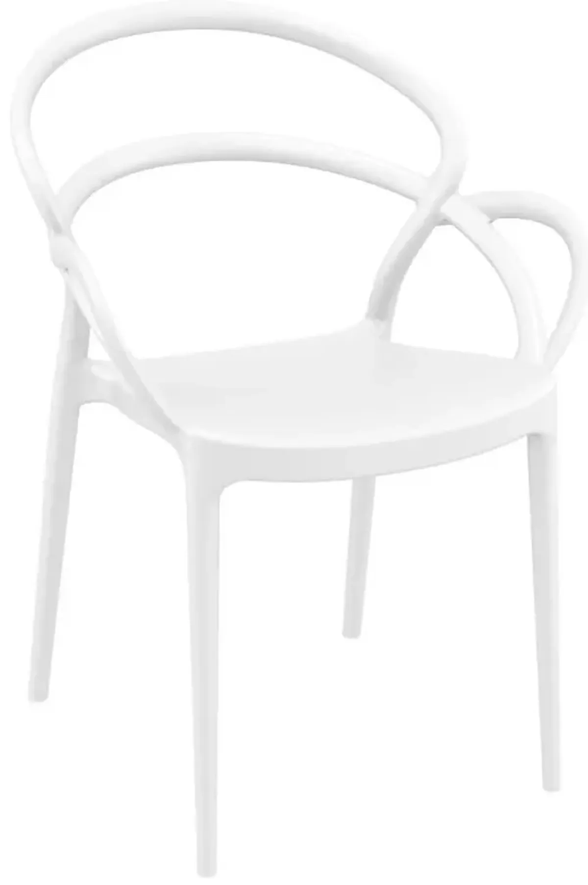 Compamia Mila Dining Set with 2 Arm Chairs White