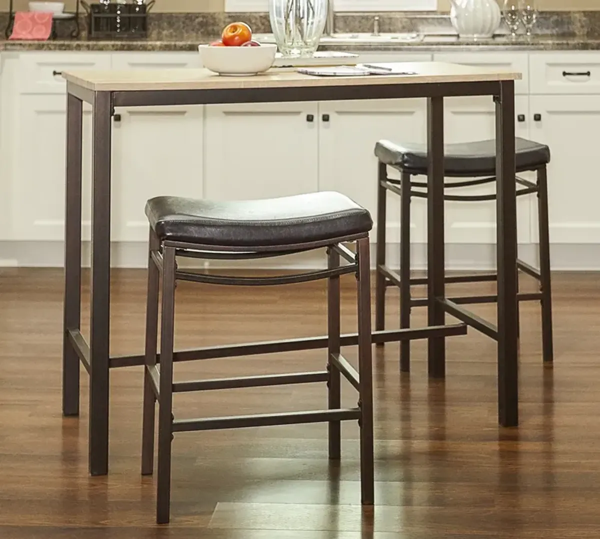 Linon Betty 3-Piece Bar Stools & Table Set