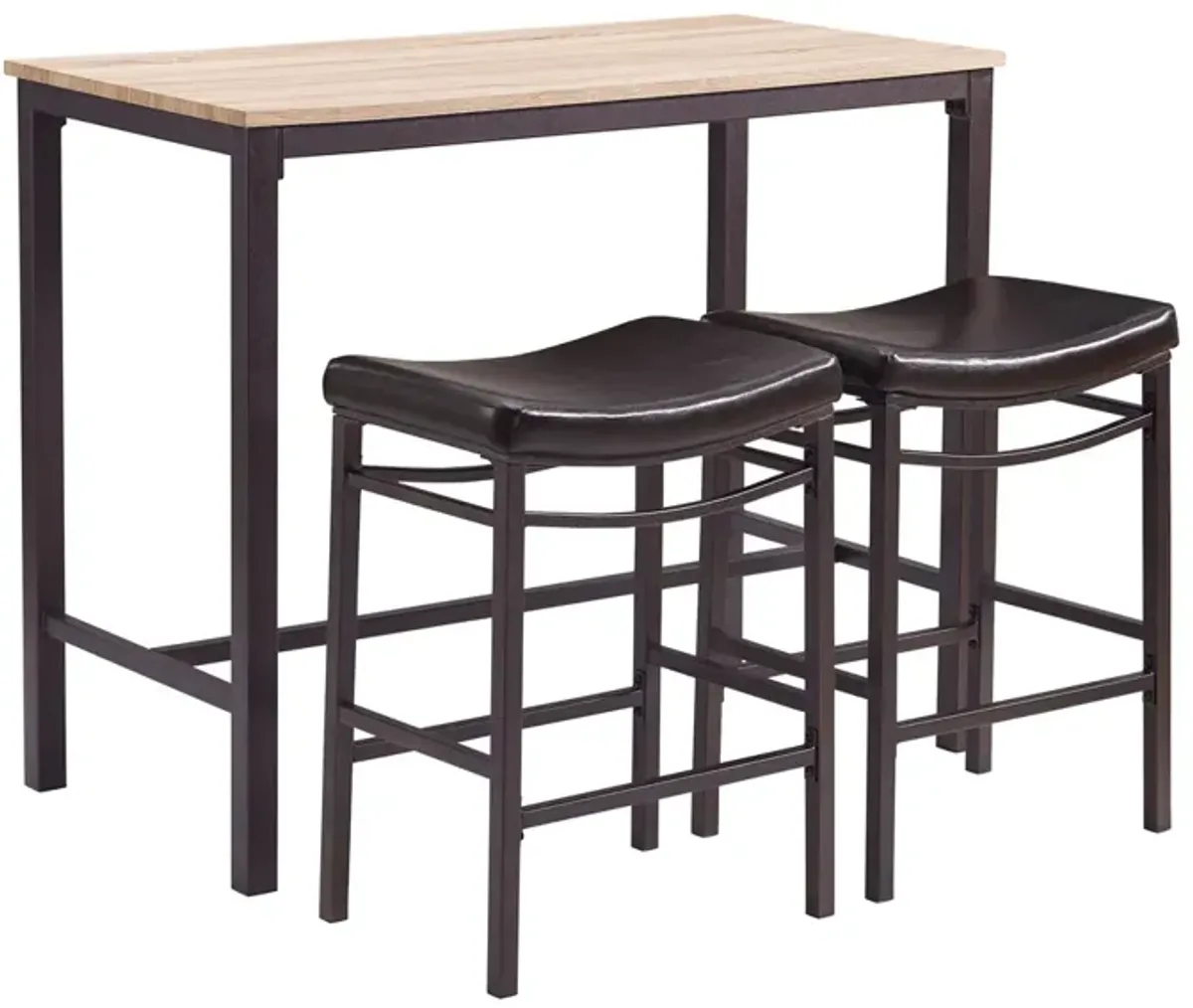 Linon Betty 3-Piece Bar Stools & Table Set