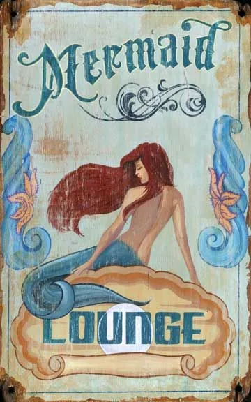 MERMAID LOUNGE ART 20X32