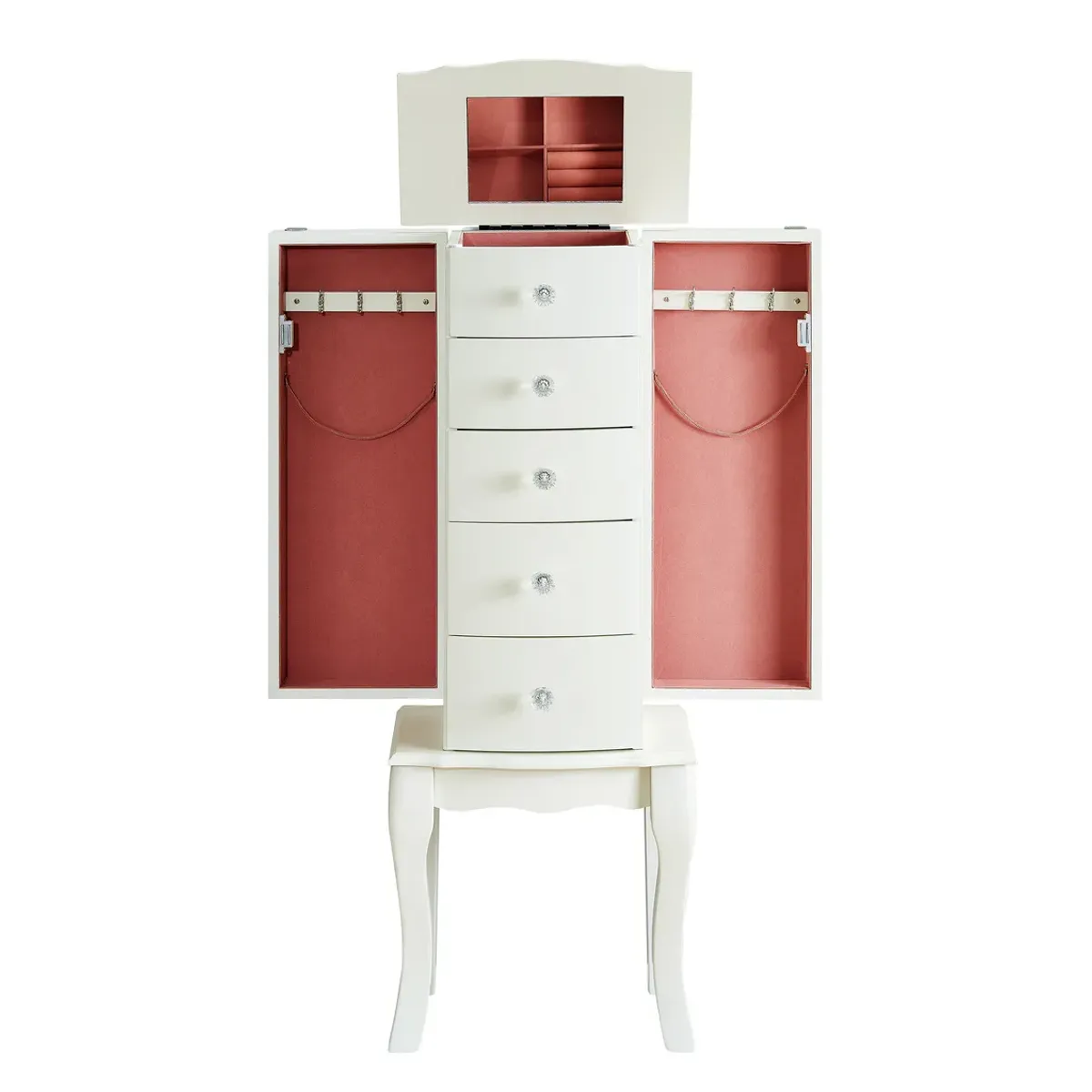 Powell White Jewelry Armoire