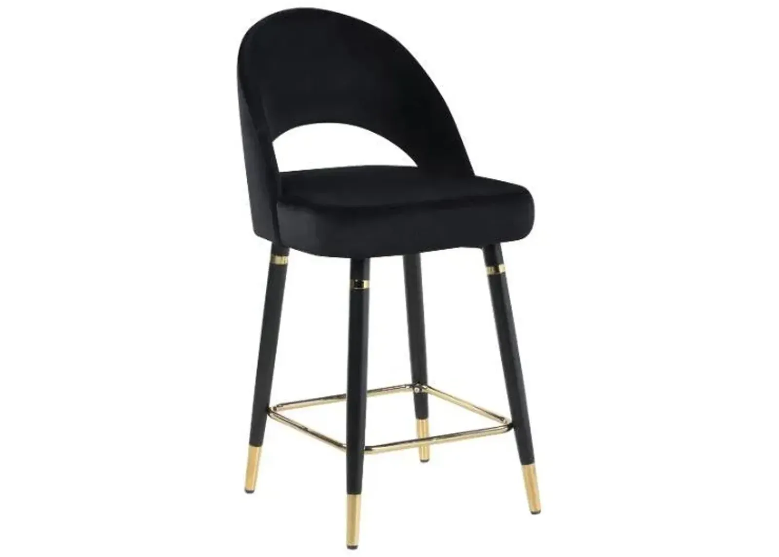 Coaster Lindsey Velvet Upholstered Counter Chair Black