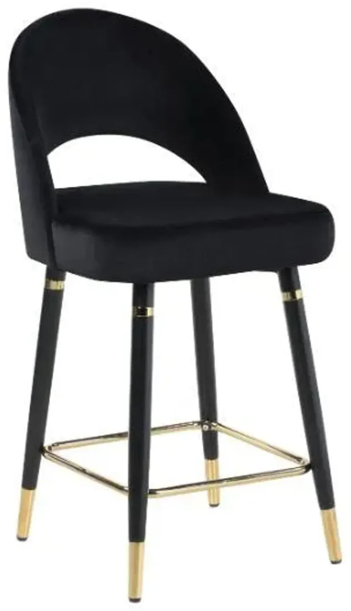 Coaster Lindsey Velvet Upholstered Counter Chair Black