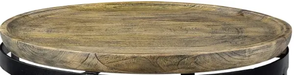 Crestview Bengal Manor Mango Wood & Metal Round End Table