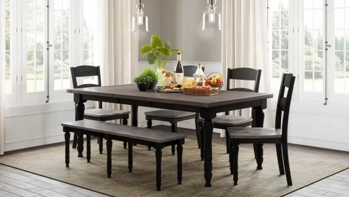 Jofran Madison County Ext Dining Table Vintage Black