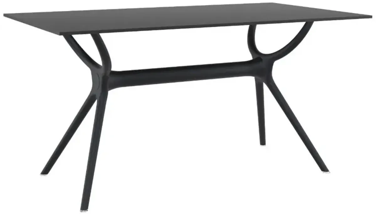 Compamia 55 Inch Air Outdoor Rectangle Dining Table Black