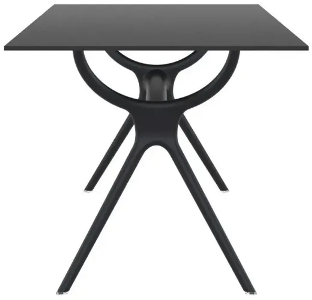 Compamia 55 Inch Air Outdoor Rectangle Dining Table Black