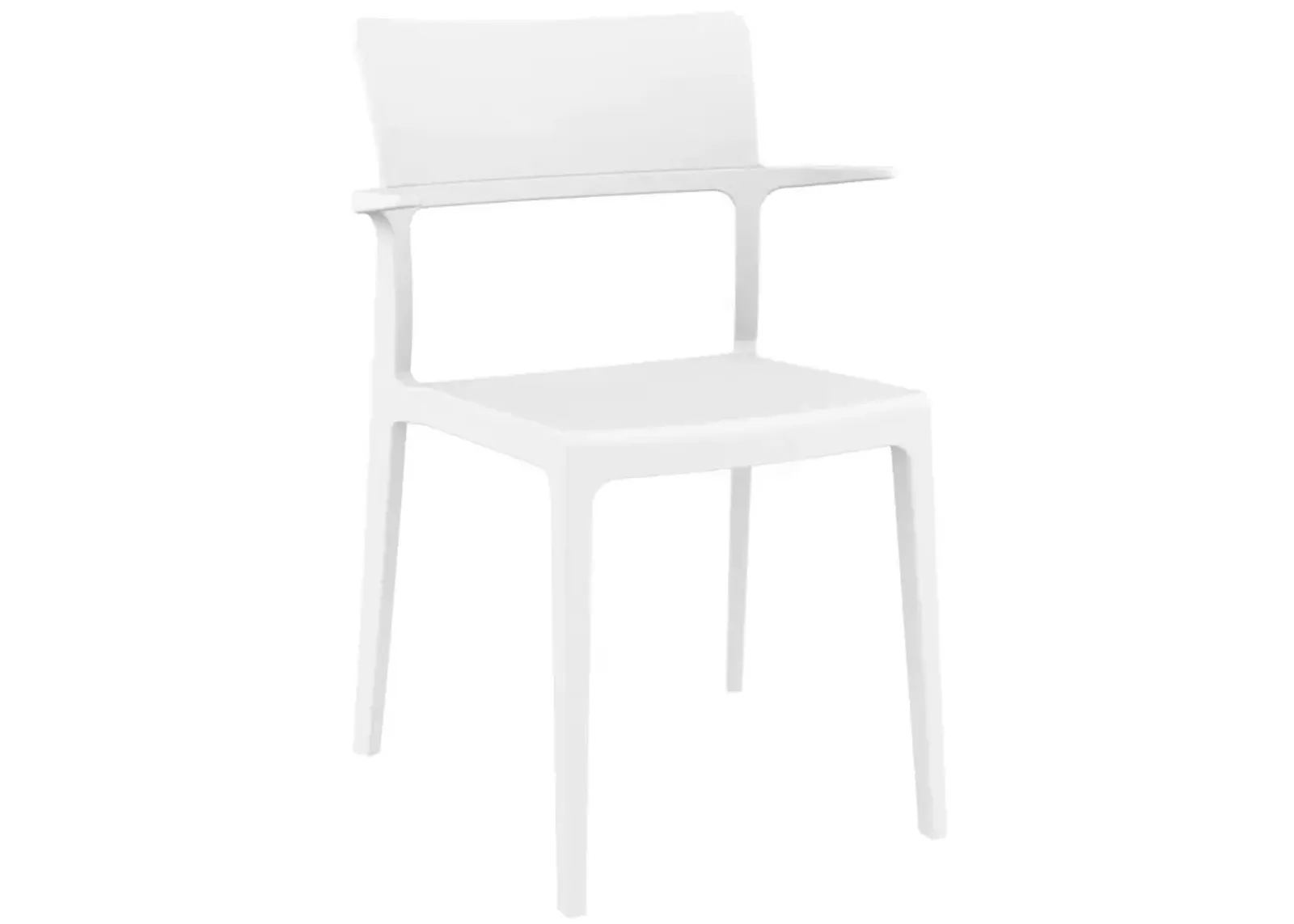 Compamia Plus Dining Set with 2 Arm Chairs White