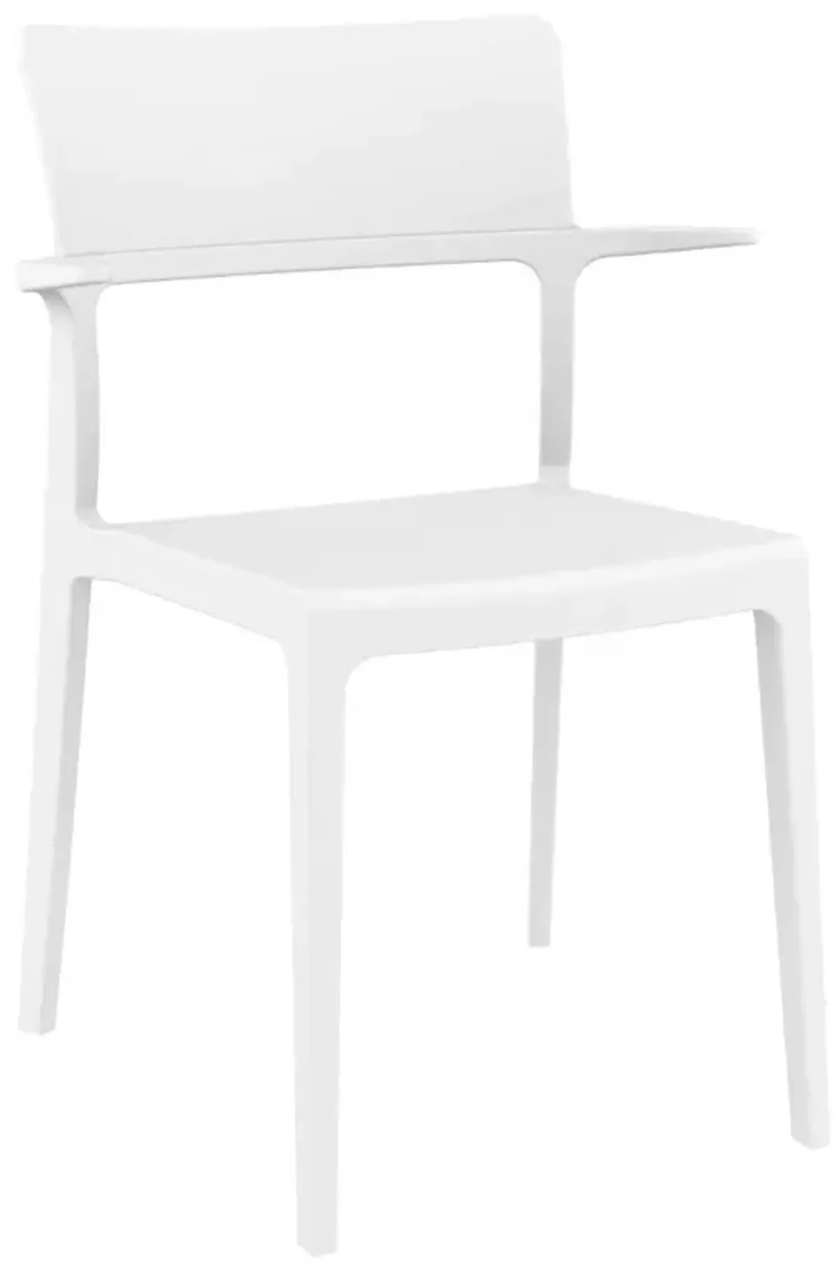 Compamia Plus Dining Set with 2 Arm Chairs White