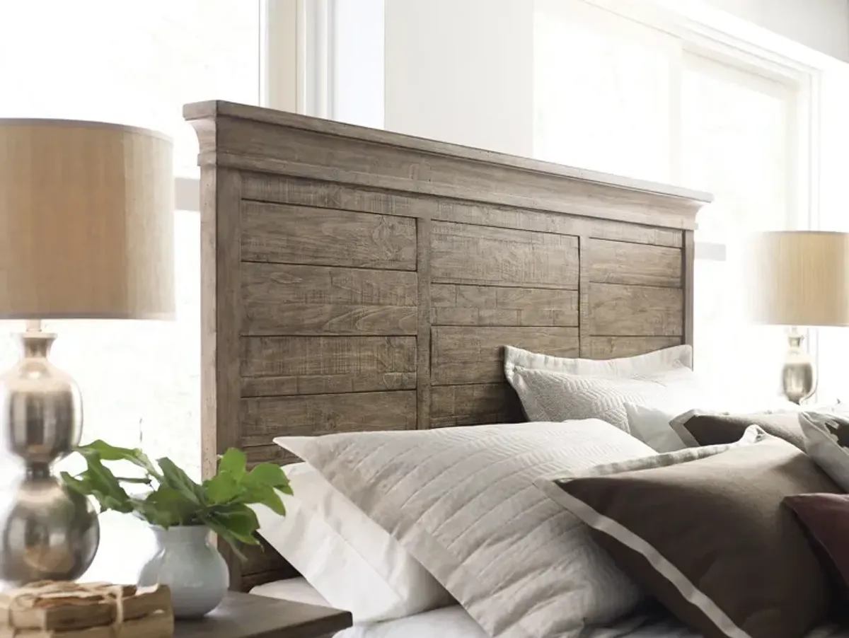 Kincaid Plank Road Jessup Panel Bed Stone King Headboard