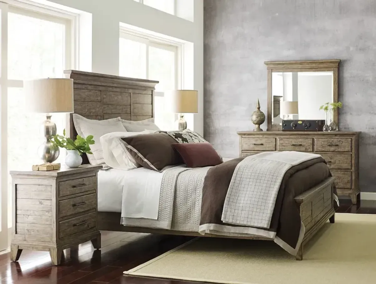 Kincaid Plank Road Jessup Panel Bed Stone King Headboard