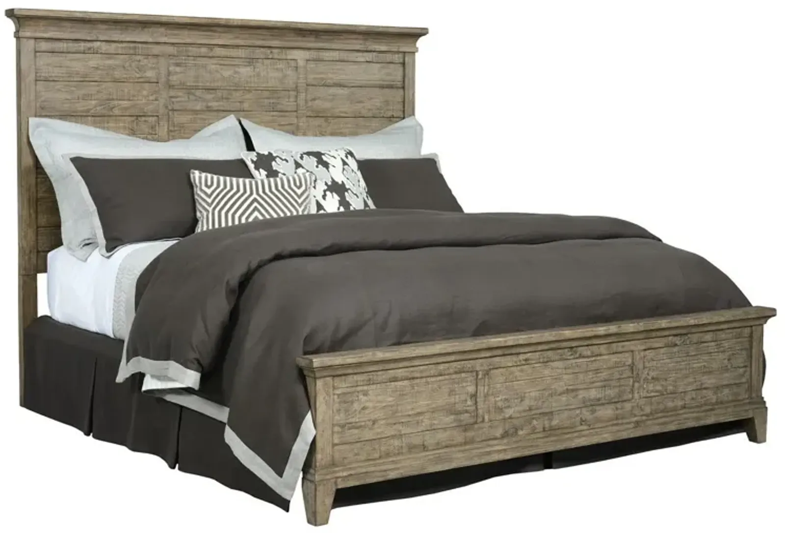 Kincaid Plank Road Jessup Panel Bed Stone King Headboard