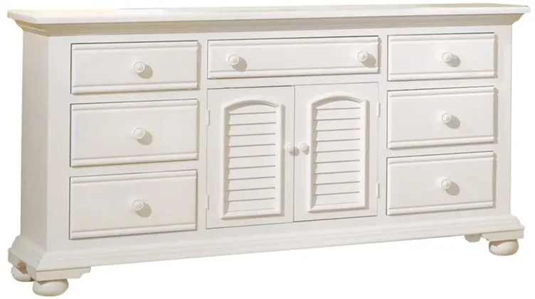 COTTAGE TRADITIONS CLEAN WHITE FINISH WHITE TRIPLE DRESSER