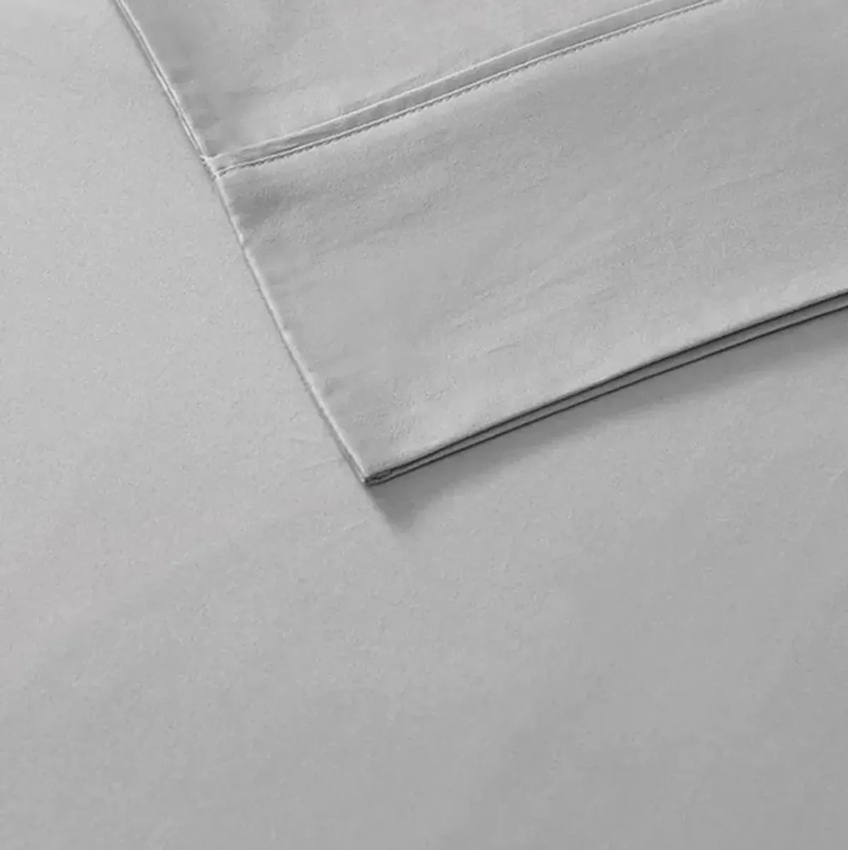 Olliix Madison Park King Light Grey 600 Thread Count 100% Pima Cotton Sateen Sheet Set