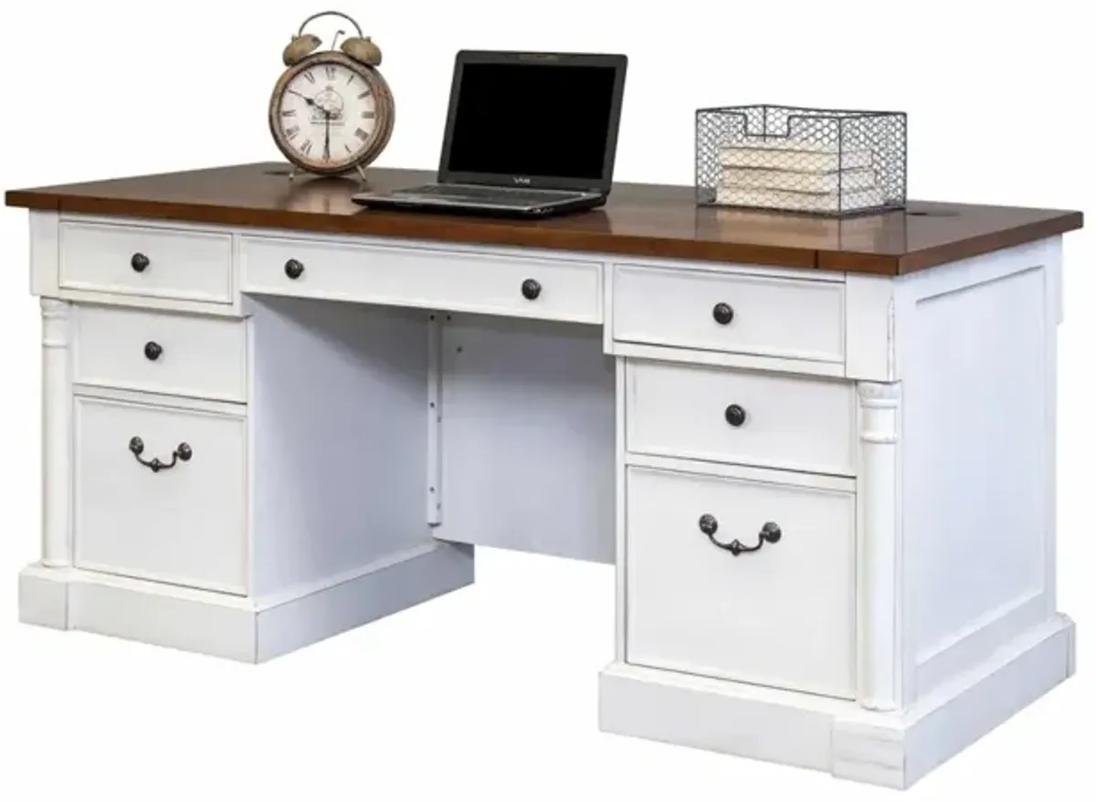 Martin Furniture Durham 60 Inch Double Pedestal Executive Desk