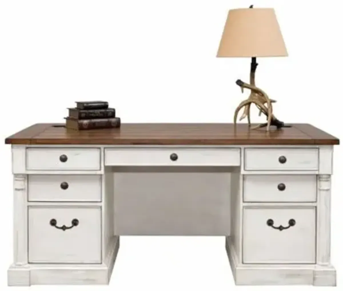 Martin Furniture Durham 60 Inch Double Pedestal Executive Desk