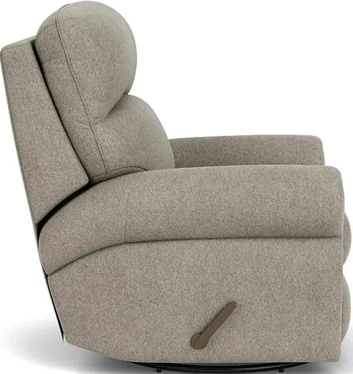 Flexsteel Langston Silver Pebble Swivel Gliding Manual Recliner