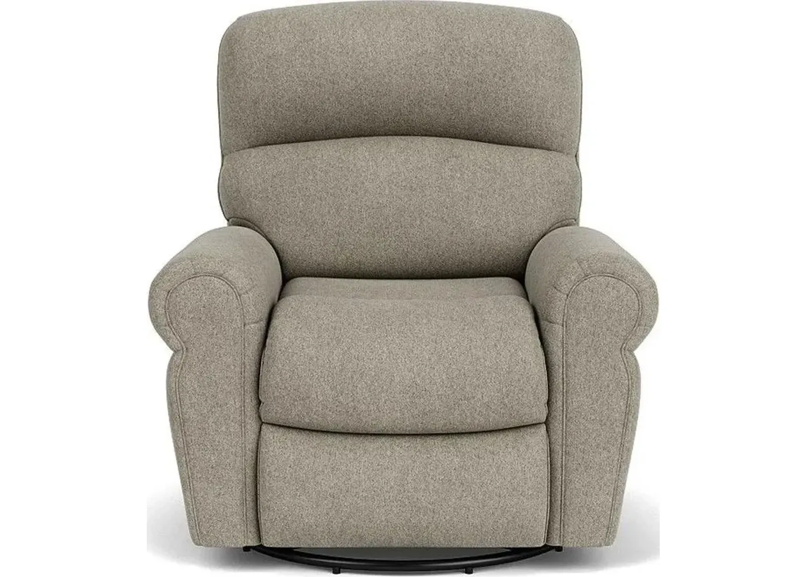 Flexsteel Langston Silver Pebble Swivel Gliding Manual Recliner