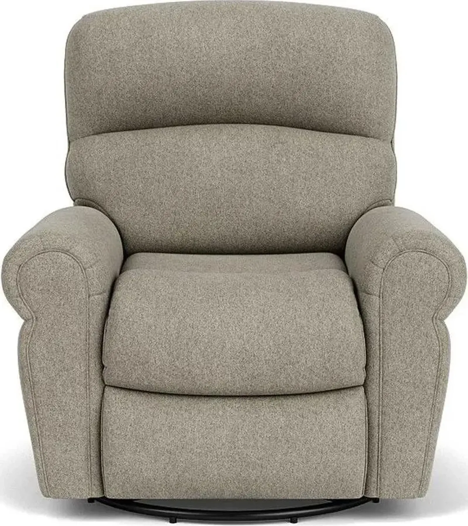 Flexsteel Langston Silver Pebble Swivel Gliding Manual Recliner