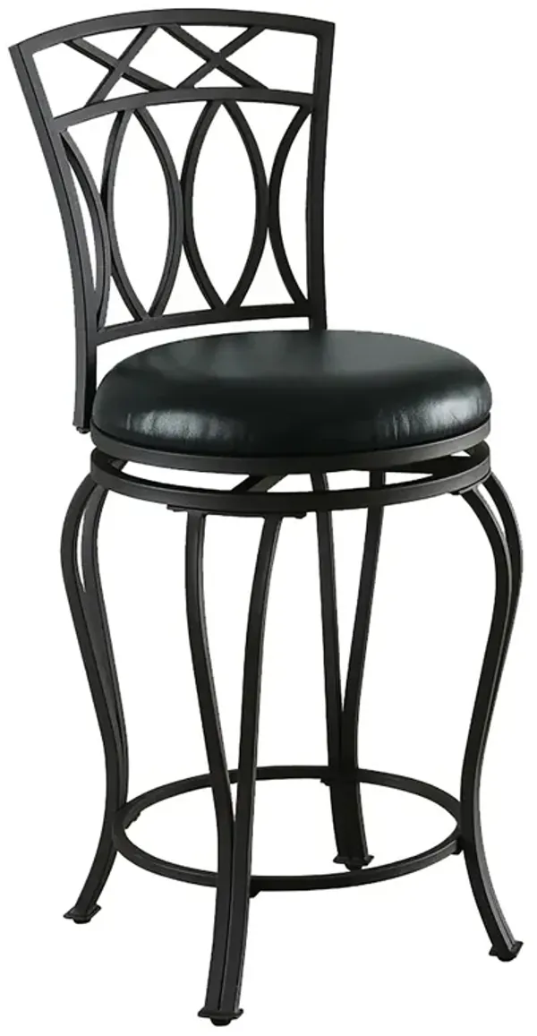 Coaster Adamsville Upholstered Swivel Counter-Height Stool Black