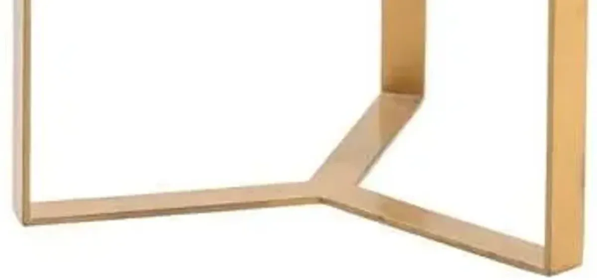 Crestview Melrose Gold Accent Table