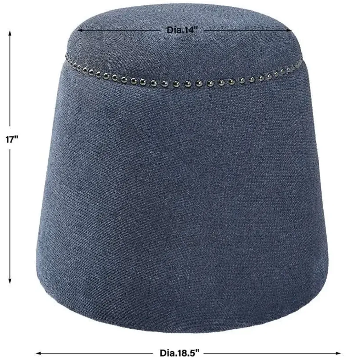 Uttermost Gumdrop Denim Ottoman