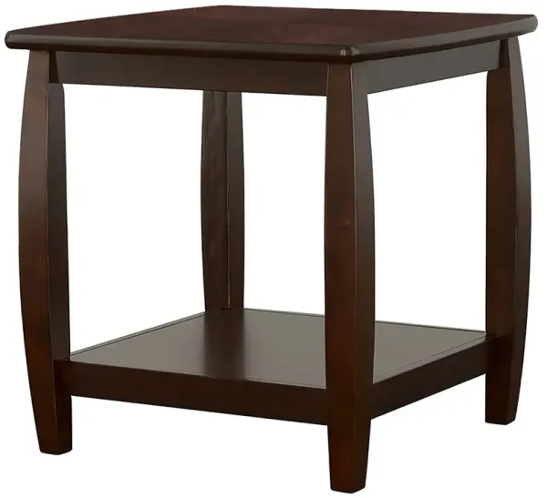 Coaster Dixon 1-Shelf Square Wood End Table Espresso