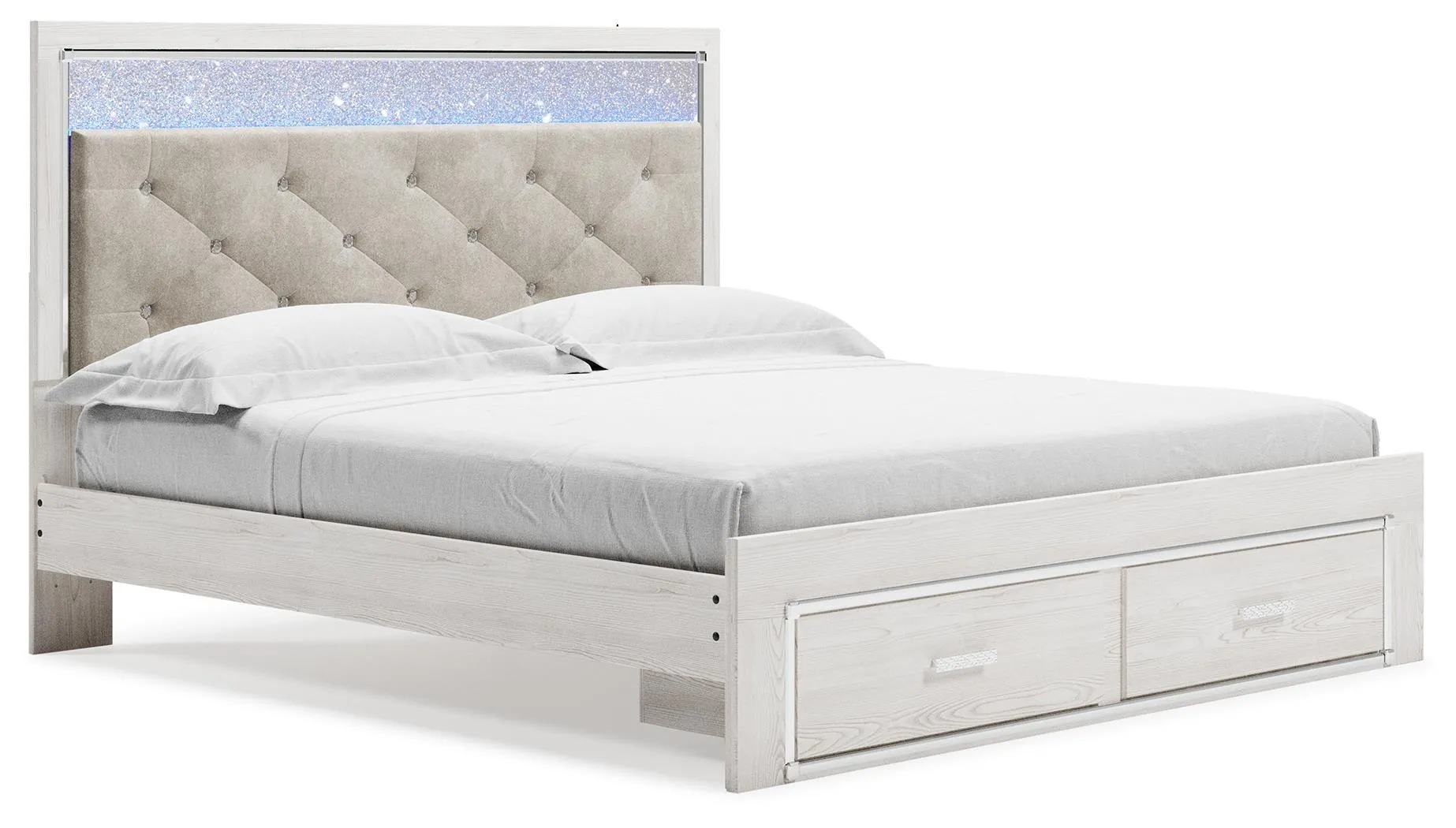 ALTYRA KING UPHOLSTERED STORAGE BED WHITE SIGNATURE DESIGN