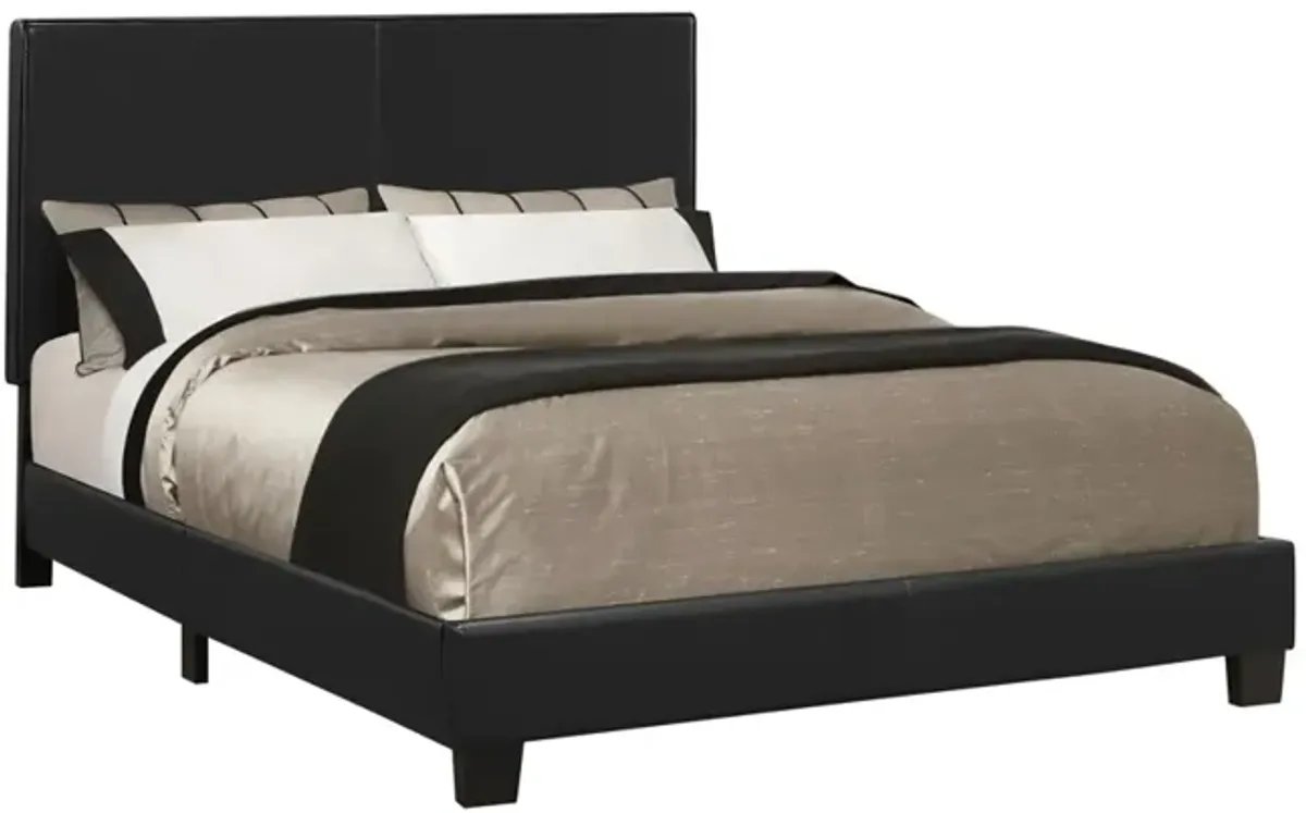 Coaster Mauve Upholstered Queen Panel Bed Black