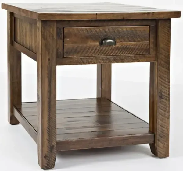 Jofran Artisan's Craft End Table Dakota Oak
