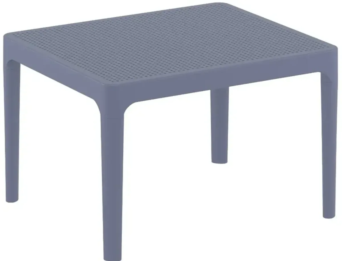 Compamia 24 Inch Outdoor Sky Side Table Dark Gray