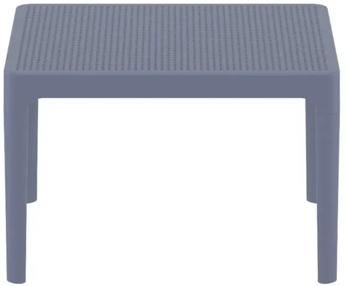 Compamia 24 Inch Outdoor Sky Side Table Dark Gray