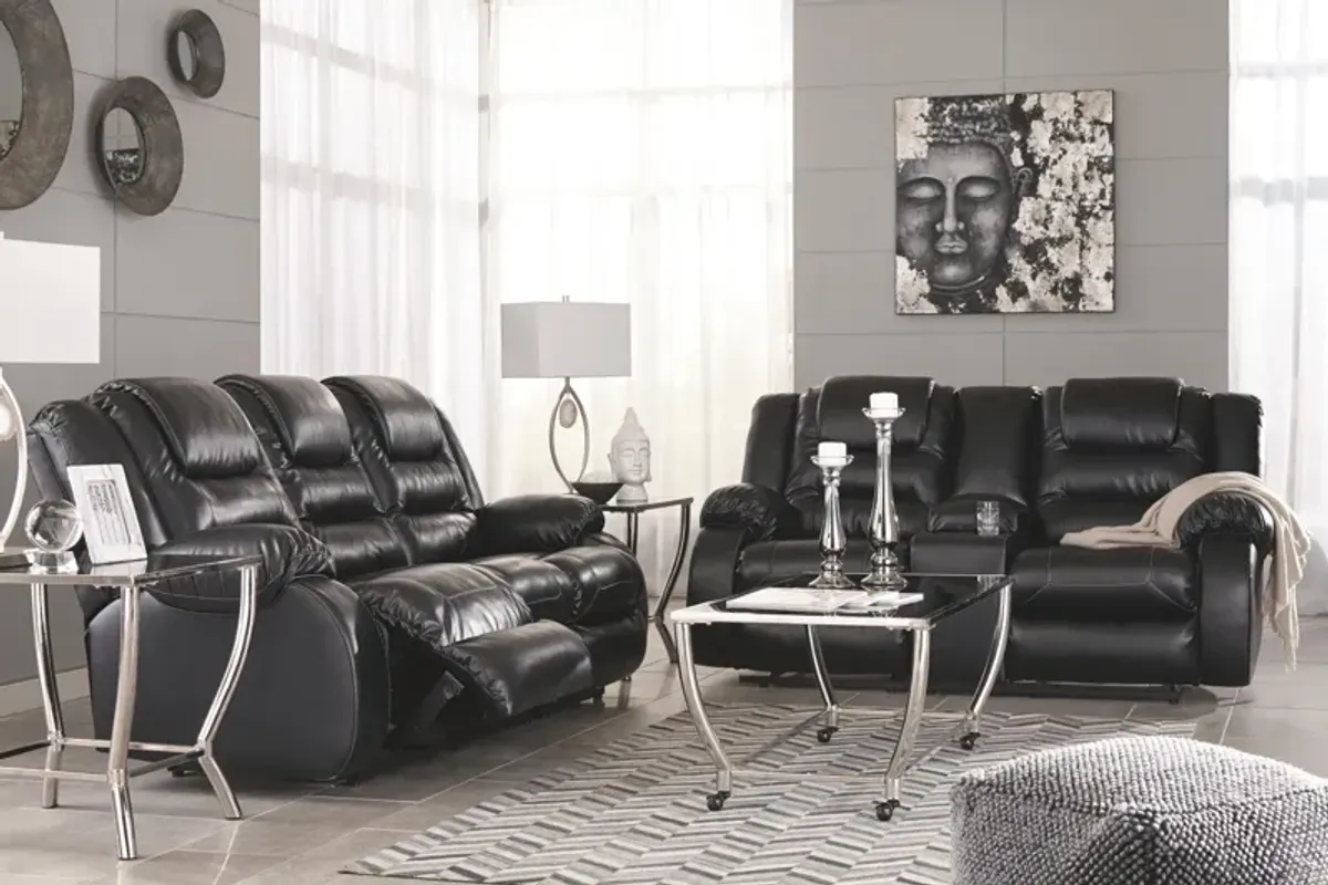 Ashley Vacherie Black Reclining Sofa