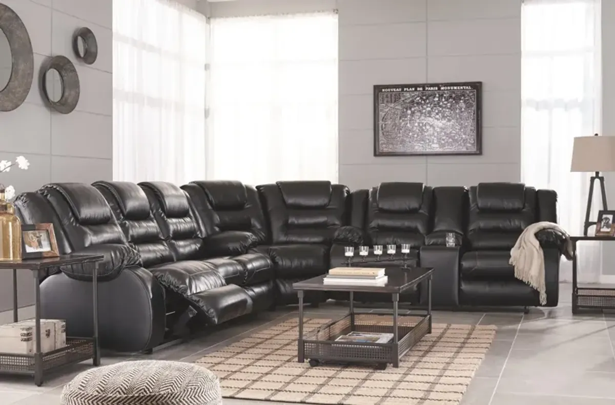 Ashley Vacherie Black Reclining Sofa