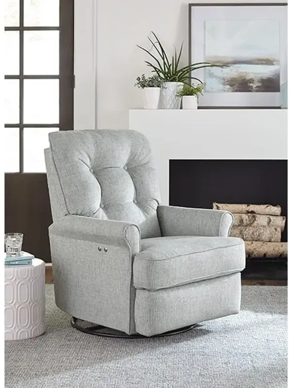 Best Home Carissa Power Swivel Glider Recliner